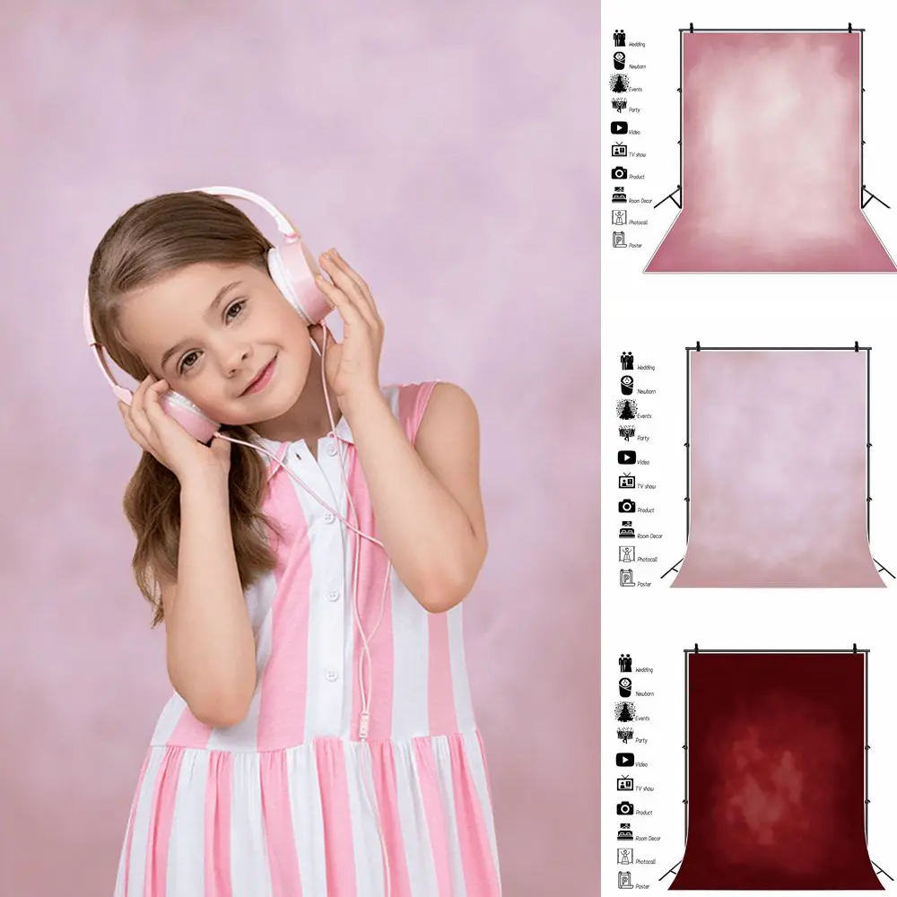 

Abstract Texture Red Pink Photography Background Solid Color Birthday Wedding Bride Baby Kids Art Portrait Photocall Backdrop