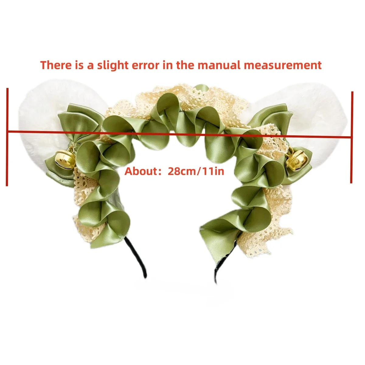 고양이 여우 모피 귀 벨 헤어 후프 헤어 밴드, 아름다운 가장 무도회 할로윈 소녀 파티 모자, 헤어 액세서리, 코스프레 머리띠