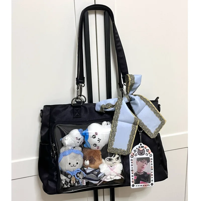 

Large Capacity Itabag Nylon Portable Handbag Anime Doll Star Photo Small Card Decor DIY Ita Bag Casual Commuting Cross-body Bag