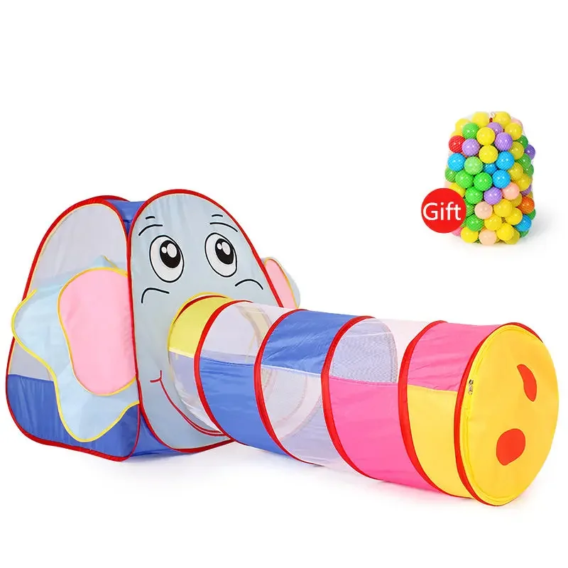 Gioco portatile tenda per bambini animale ape elefante naso lungo tunnel tenda bambini coperta all'aperto oceano palla gioco tenda castello camera casa