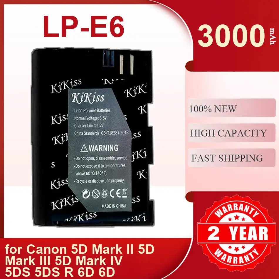 

Литий-ионный полимерный аккумулятор LP-E6 для камер Canon EOS 6D, 7D, 70D, 60D, 60Da, 5D, 60DA, 5DS, 5D3, 5D2