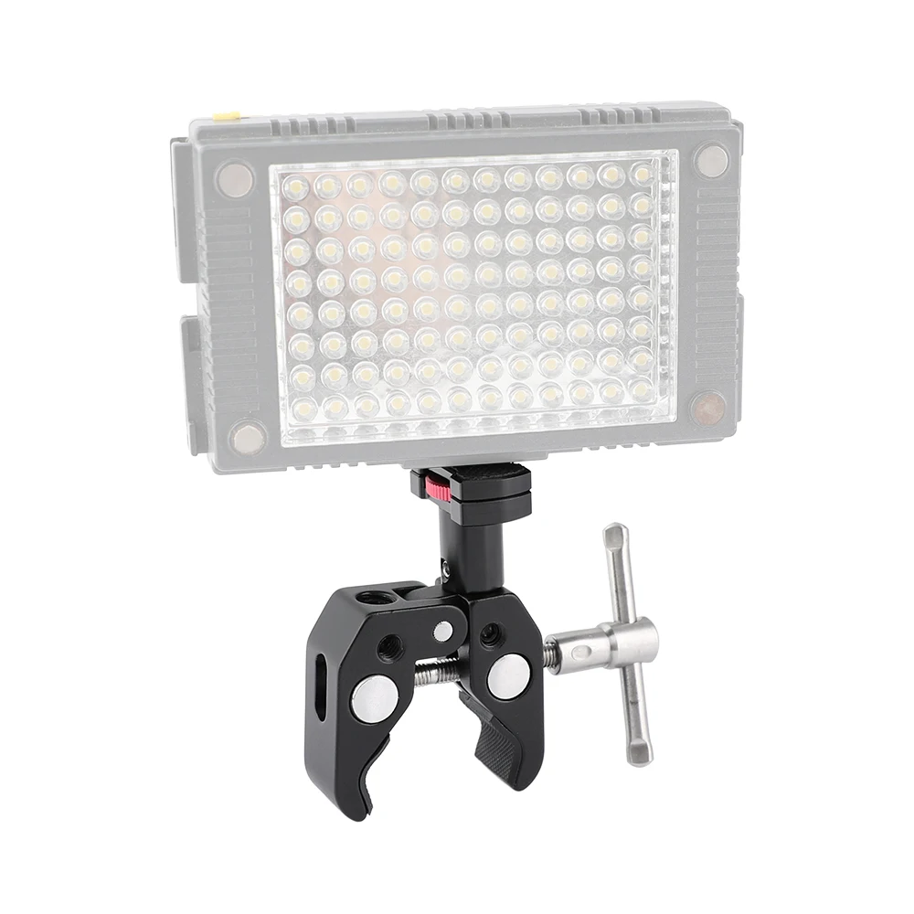 Hdrig multi-função super crab clamp com 1/4 "& 3/8" threads + mini suporte com 1/4 "thumbscrew