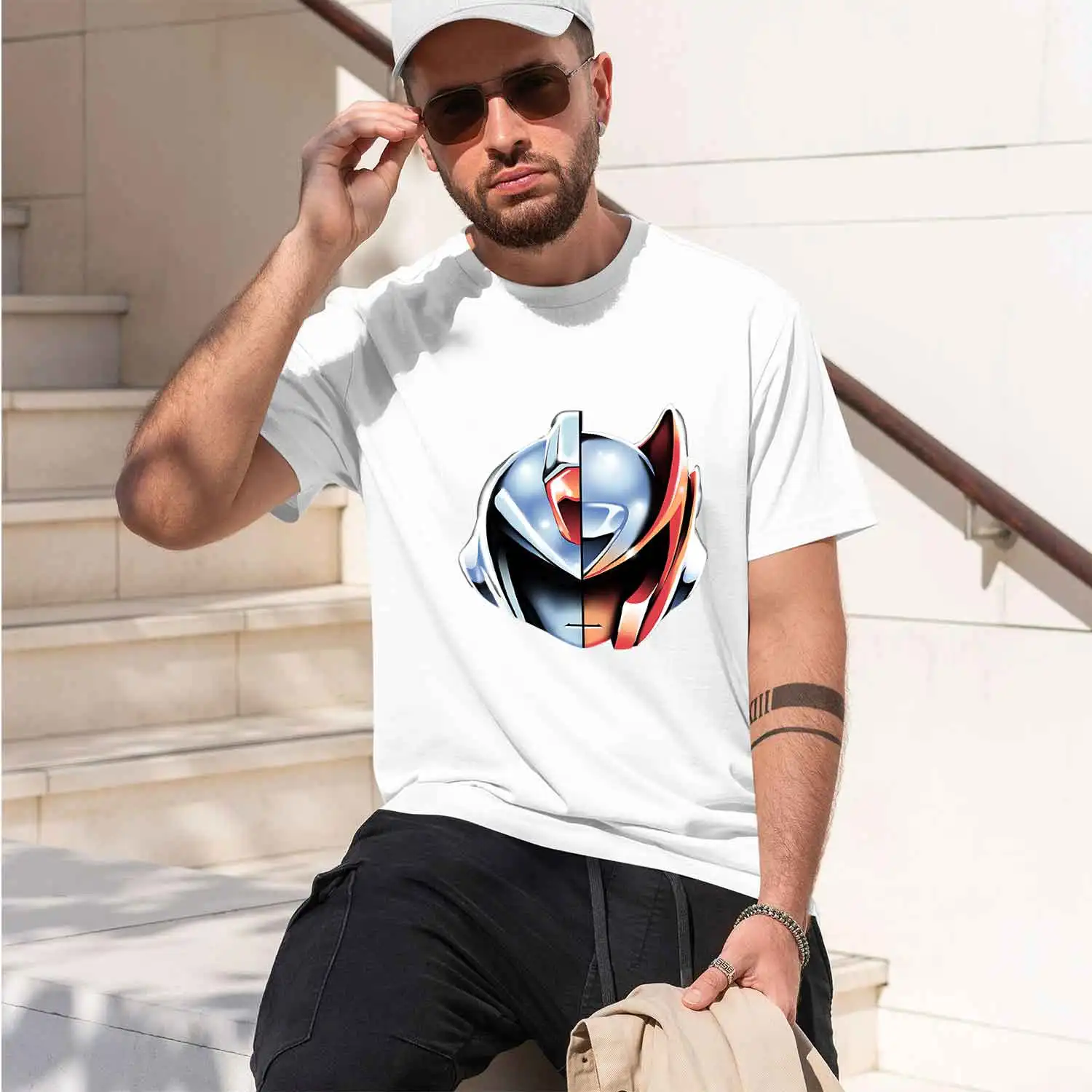 Daft Punk - Reploid Against Maves - Megaman Rockman Mega Rock man Zero and 2026 New Model Men’s Short-sleeve crewneck T-Shirt Cl