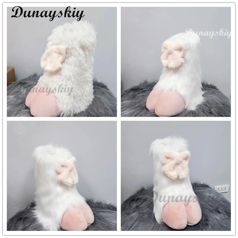 

Fursuit Cosplay Paw Shoes Accessories Furry Cosplay Wool Fox Fluffy Animal Manga Party Cos Wearable Unisex Costume