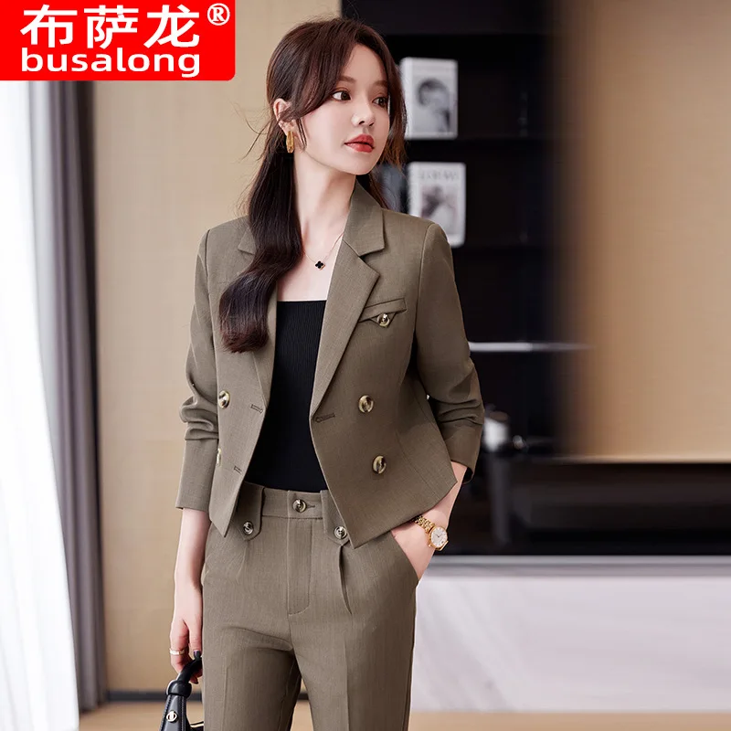 Short Suit Coat for Women2024Spring New Fashion Commuter Small Casual Temperament Professional Tailored Suit Suit