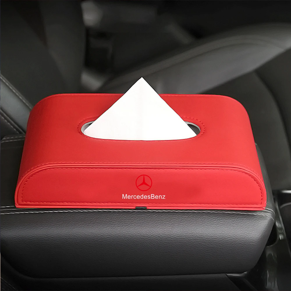 Car Tissue Box Center Console Armrest Box Napkin Storage Case For Mercedes Benz Amg W205 W211 W204 W212 W176 W221 W169 W177 W205