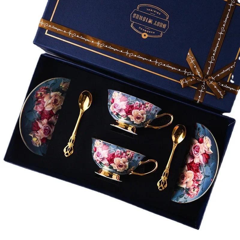 Premium Bone Porcelain Coffee Cup Set Exquisite English Afternoon Tea Ceramic Tea Cup Set Ceramic Mug