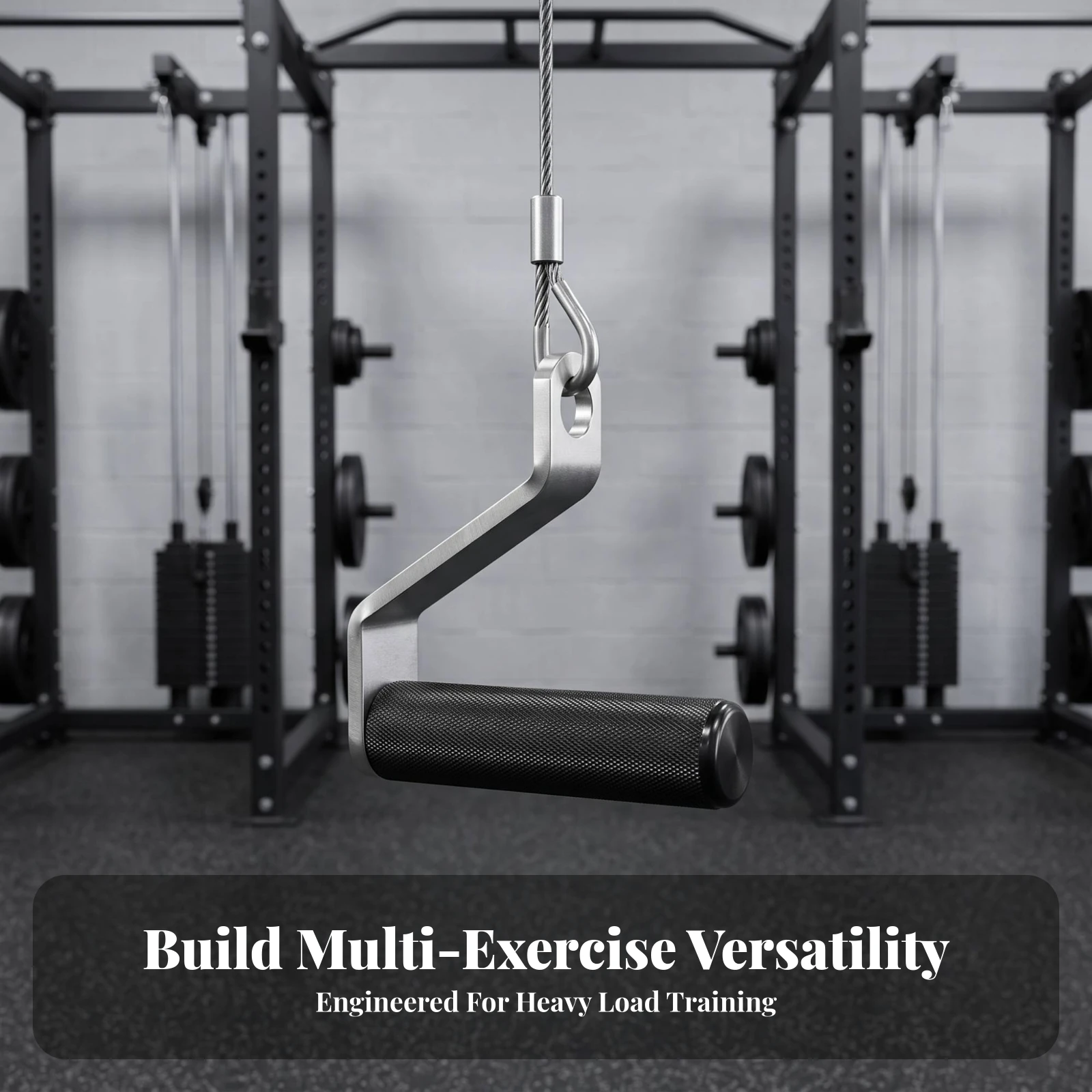 L-Shaped Cable Attachment Textured L-Shaped Cable Handle Knurled Grip Handle Ergonomic Fitness Equipment Comfortable