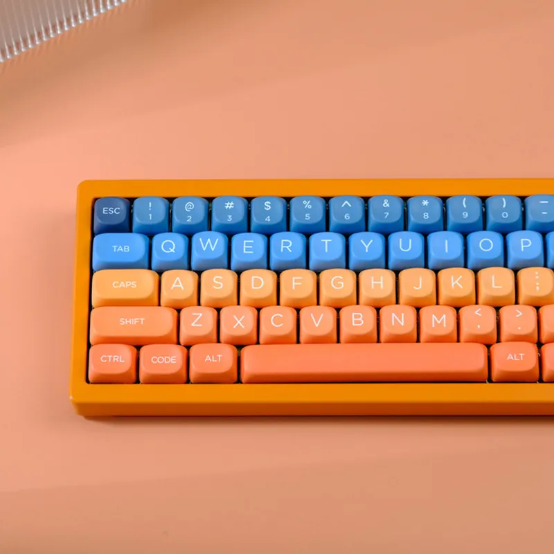 Orange B Themed Keycaps 126 Keys Moa Cherry Profile Thermal Sublimation Mechanical Keyboard Personalized Keycaps