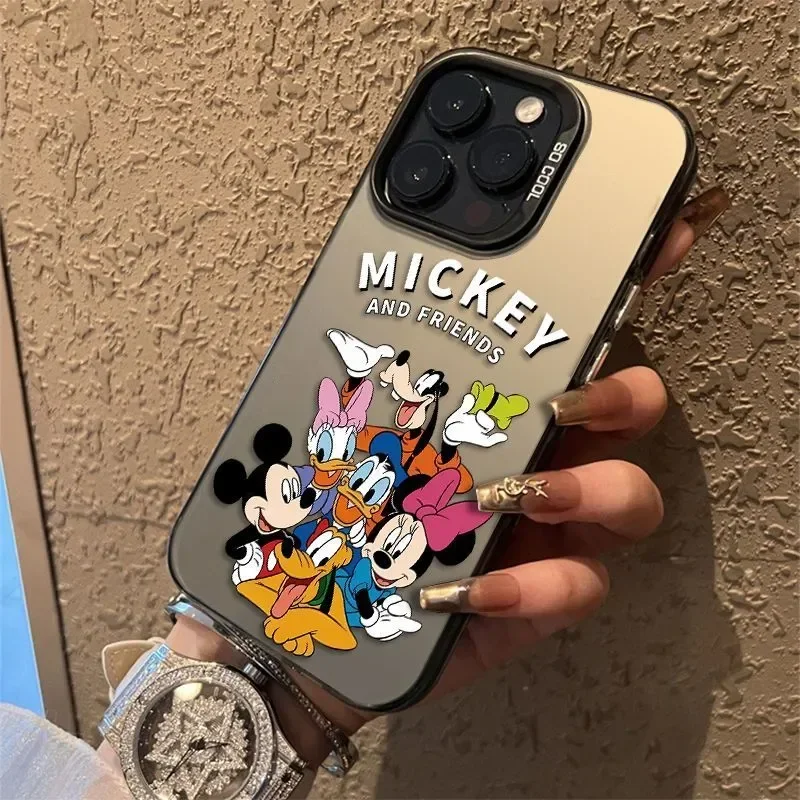 Disney Mickey Minnie Mouse Donald Duck Happy Phone Case For iPhone 15 14 13 12 11 Pro Max 7 8 Plus XR XS MAX Mini Y2K Soft Cover