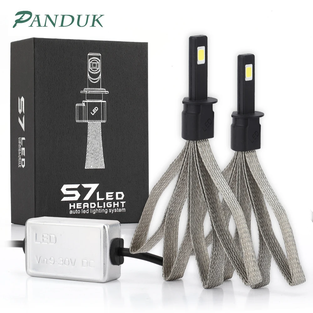 

PANDUK 12000LM/Pair Car LED Headlight Braid Radiating Lamp Auto Bulb Light H1 H3 H27 H7 H11 HB3 9006 H4 H13 12V 60W 72W