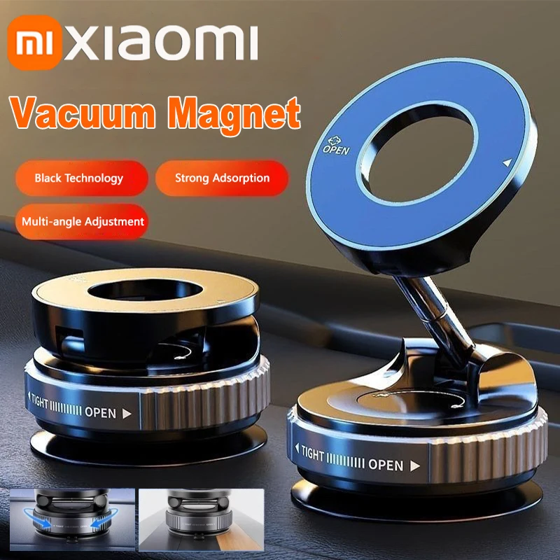 Xiaomi Magsafe حامل هاتف السيارة شفط كأس فراغ حامل الهاتف المغناطيسي 360 °   حامل هاتف قابل للدوران وقابل للطي جديد