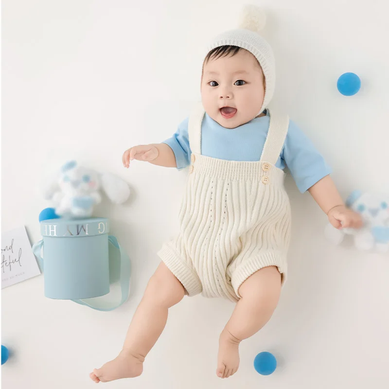 Tenues de photographie pour nouveau-né, costume pour bébé garçon et fille, vêtements à thème mignon avec chapeau, jouet boule, accessoires de photographie de studio