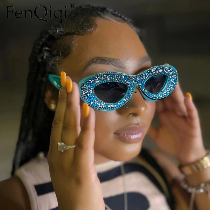 

Oval Statement Diamond luxury Sunglasses Women 2025 Round Crystal Ladies Sun Glasses Woman Party Eyewear Gafas De Sol Mujer