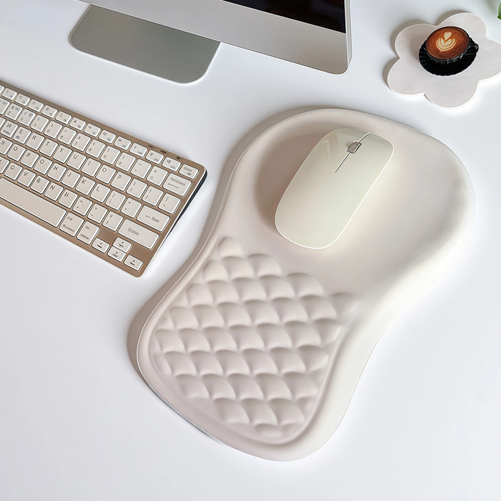 

Эргономичный коврик для мыши с нескользящей поверхностью и наклонной подставкой для запястья, износостойкий, удобный, для офиса и дома