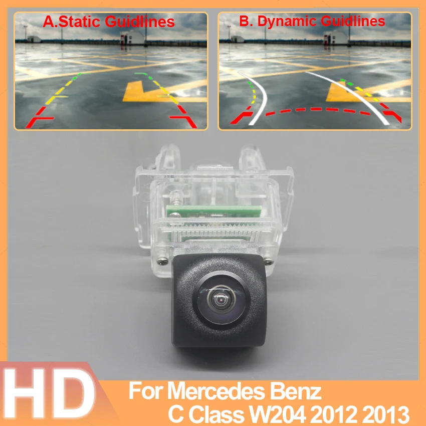 HD CCD Car Vehicle Camera Rear View Camera Backup Waterproof High quality RCA Camera For Mercedes Benz C Class W204 2012 2013