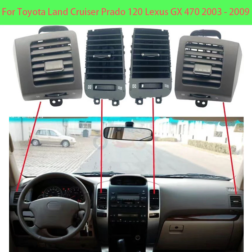 

Автомобильный зажим для вентиляции кондиционера для Toyota Land Cruiser Prado 120 Lexus GX 470 2003-2009 на приборной панели, воздуховыпускное отверстие Penal