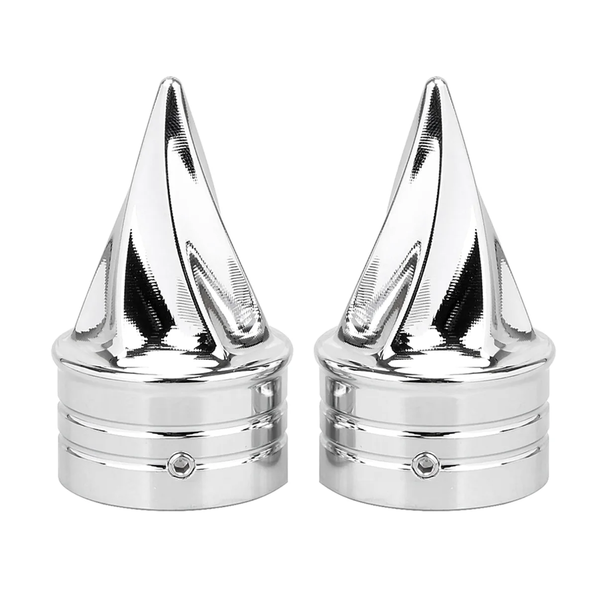 أغطية صامولة بغطاء المحور الأمامي T48C_Chrome لسيارة Harley Electra Street Glide Dyna Low Rider #5