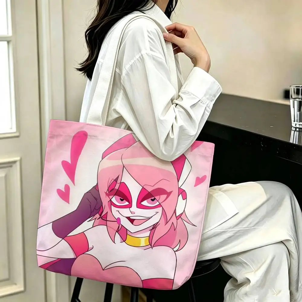 Attraction Style Miss Heed   Printed Canvas Tote Bag Shoulder Bag Commuter Mommy Shopping Bag