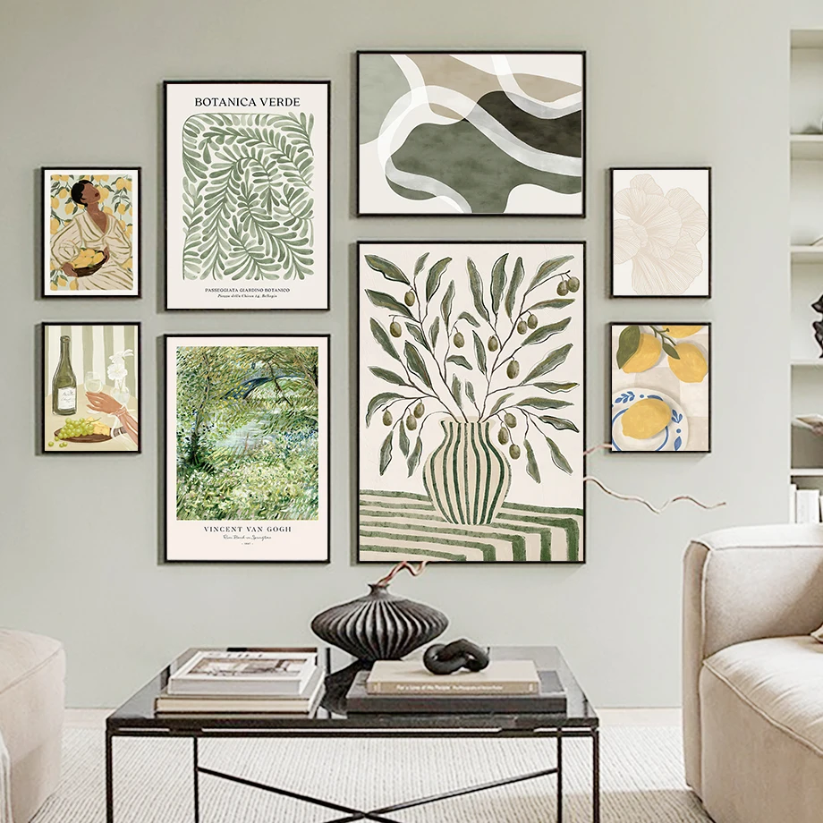 Skandinavische minimalistische Boho-Wandkunst, Poster, abstrakte dekorative Malerei, HD-Leinwanddrucke, Zuhause, Schlafzimmer, Wohnzimmer, Dekoration