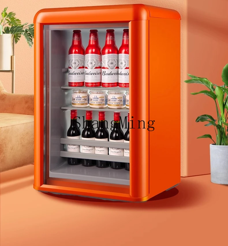 ZYY Retro ICE Bar ตู้เย็นขนาดเล็กสดตู้ครัวเรือนชาเครื่องดื่มตู้