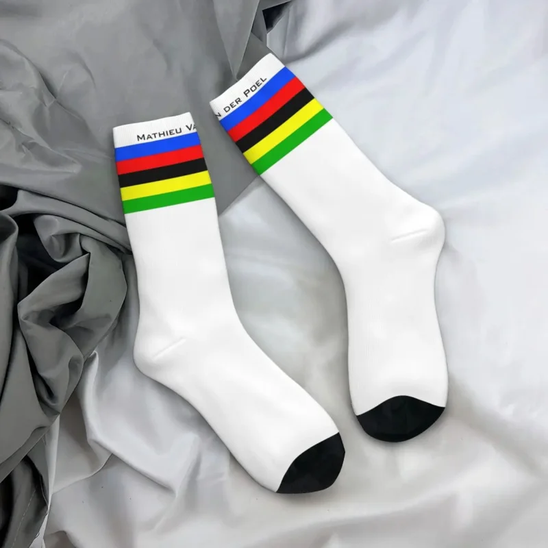 Y2K Mathieu Van Der Poel Cyclist MVDP Men Women Socks Windproof Novelty Spring Summer Autumn Winter Stockings Gift