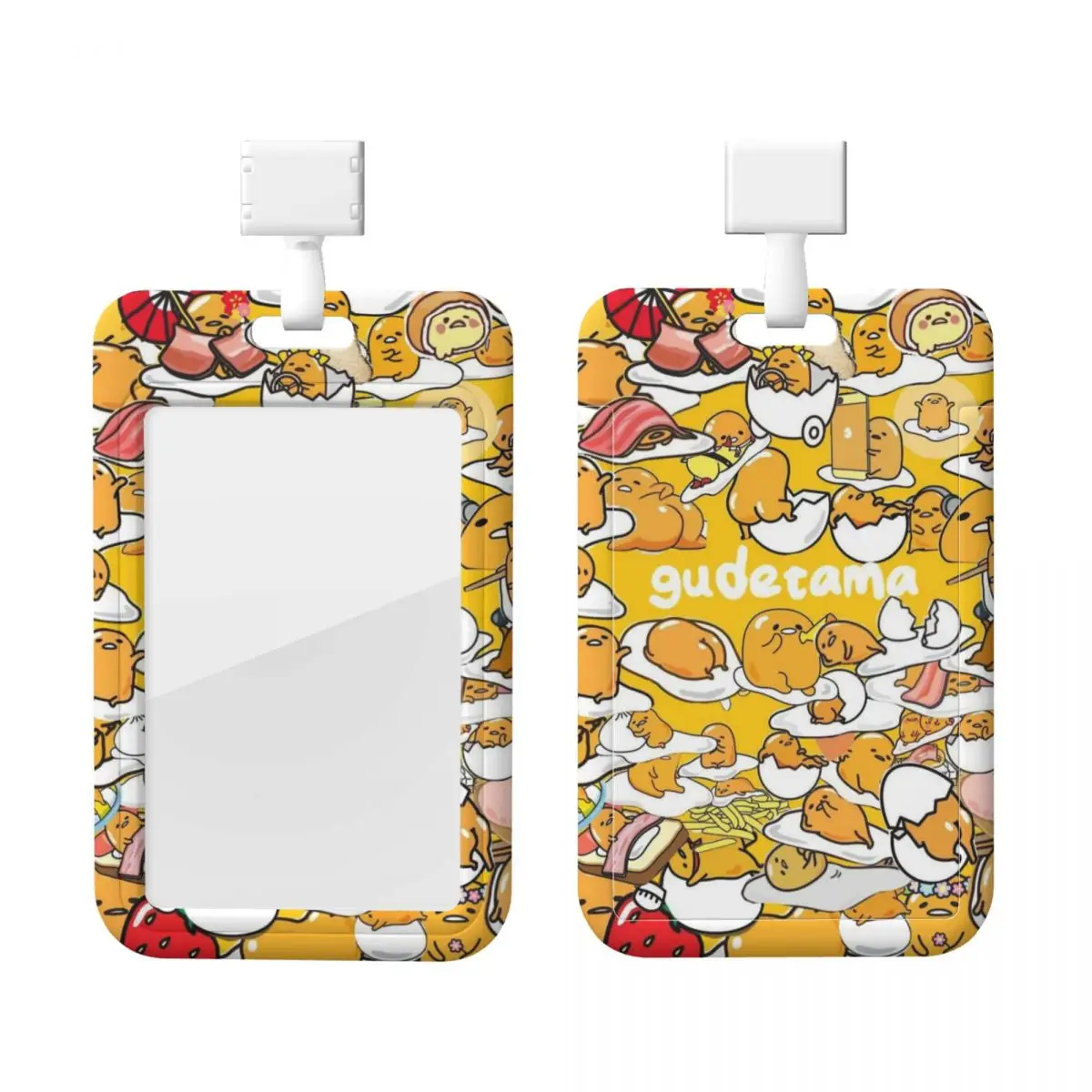 

Custom Anime Gudetama Cartoon Card Badge Holder For Office Card Holder Unisex Neck Lanyard Credit Card Holders Neck Strap
