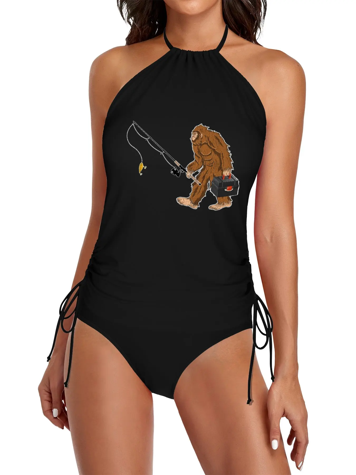 

Bigfoot Fishing Split Swimsuit Set bikini swimwear 2025 Summer woman outfit swimsuit 2025