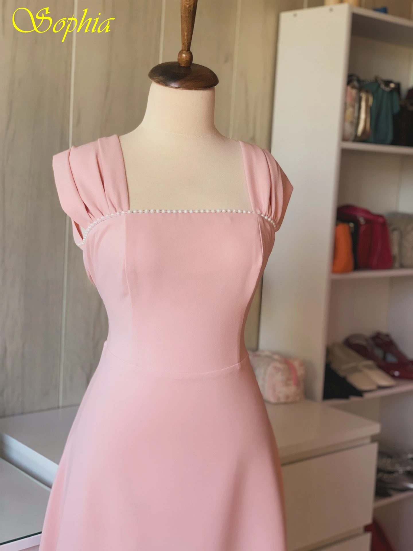 Customized Elegant Formal A-Line Square Collar Evening Dress Fashion Bespoke Occasion Gowns Delicate High Quality Party Dress