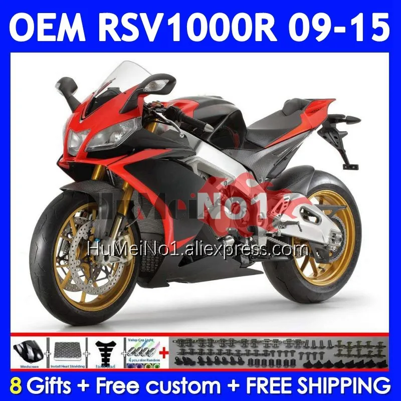 Injection For Aprilia RSV 1000 R 1000R Glossy Black RSV1000RR 315No.28 RSV1000 09 11 12 13 15 2009 2010 2012 2013 2015 Fairings