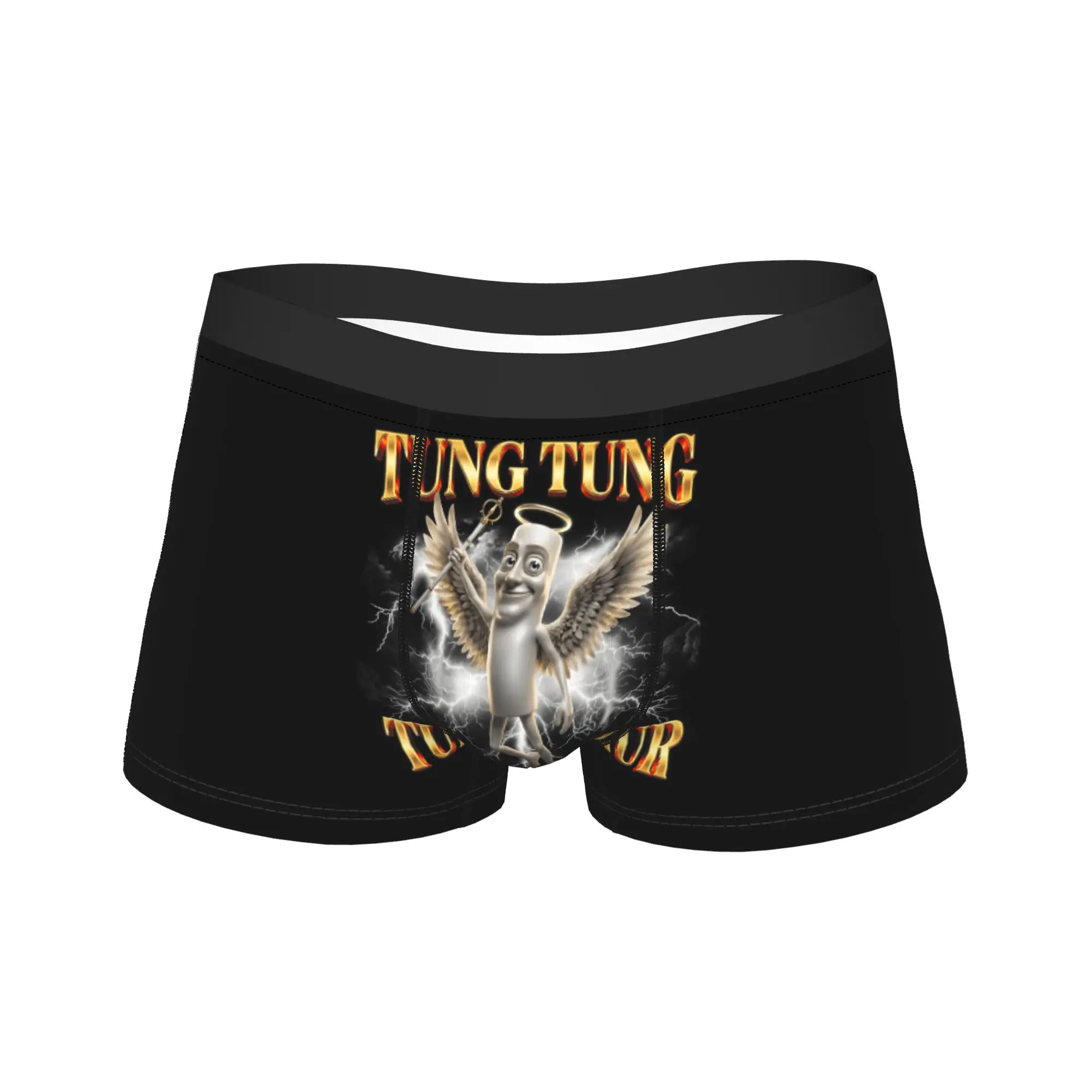 

Funny Angel Tung Tung Sahur Brainrot Meme Underwear Sexy Panties Custom DIY Boxer Brief For Men 3D Pouch Plus Size Boxershorts