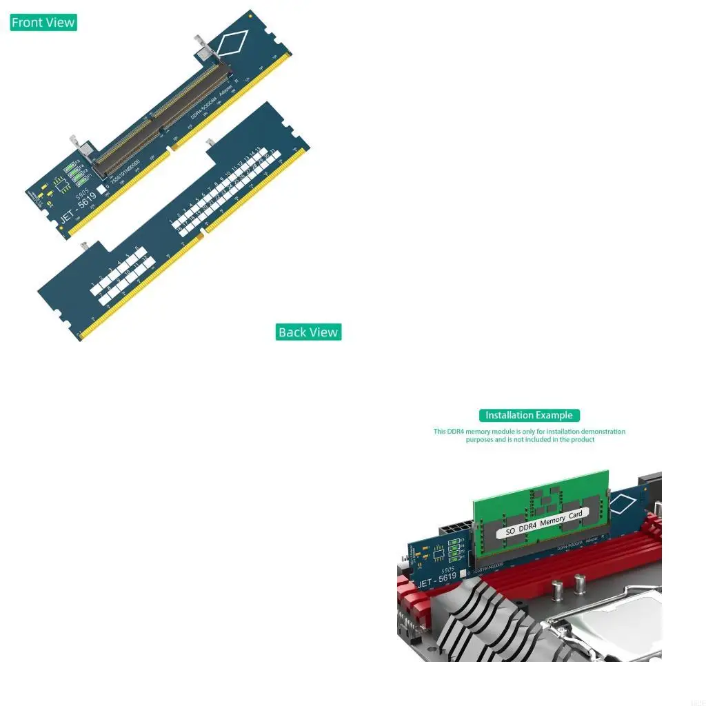 

462E DDR4 to DDR4 Converter Card Easy Installation Converting Notebook Memory to Desk