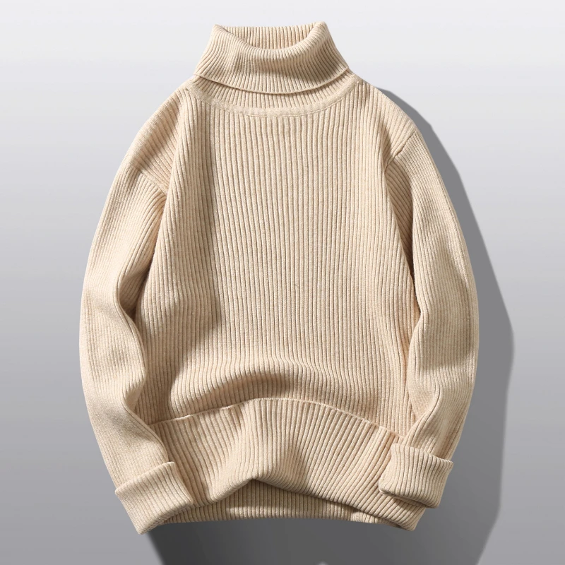 Men's Turtleneck Sweater Knitting Pullovers Men's Autumn Winter Rollneck Knitted Sweater Warm Men Jumper Slim Fit Casual Sweater