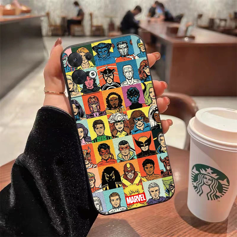 Marvel Comics Spiderman Telefoonhoesje Voor Oppo Find X 6X5X3 Pro Lite Neo Oppo Reno 9 8 7 Pro Lite 8T 8z 7z 5G Coque Carcasa