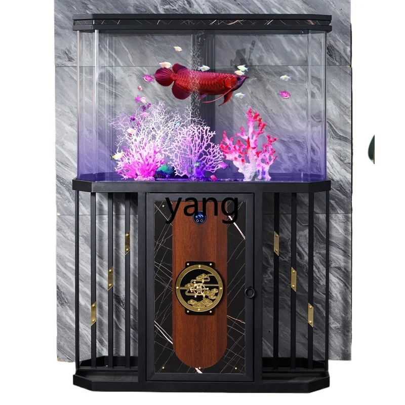 

CX acrylic medium and large living room 1 meter fish tank screen against the wall lazy water-free ecological fish tank