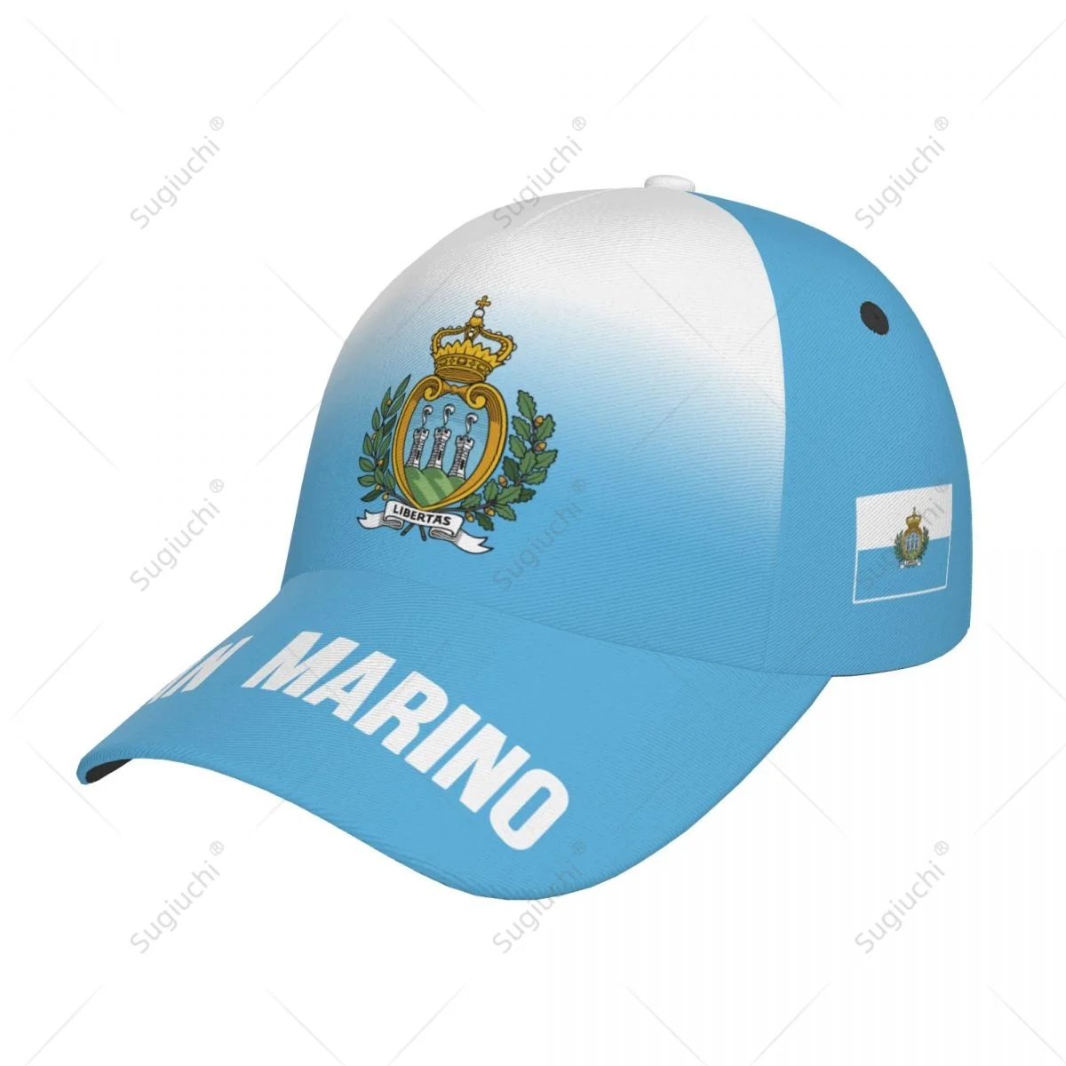 Unisex Baseball Cap Hat San Marino Flag Gradient Color 3D Printing for Tennis Outdoor Bike Bicycle Golf Baseball Sports Fans