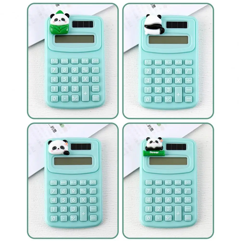 Детский мини-калькулятор панды, портативный мини-калькулятор панды с милым дизайном, пластиковые резиновые кнопки, легкий для офиса