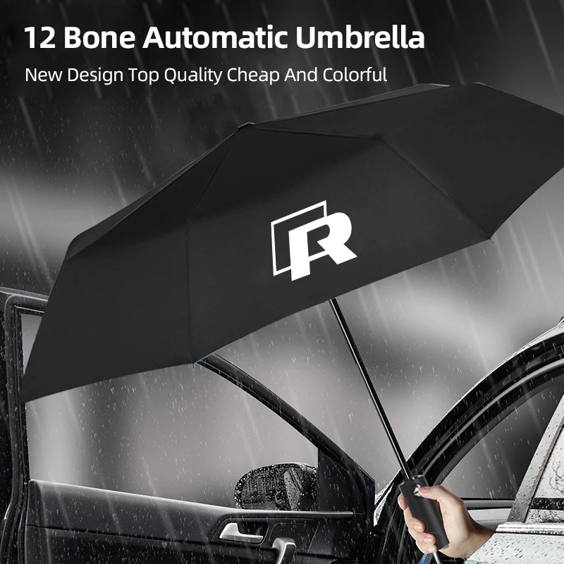 Car Folding Umbrella Fully Automatic Anti-UV Umbrellas For VW Scirocco Polo T5 Passat b6 Golf Tiguan Jetta T-ROC CC Beetle GTI G