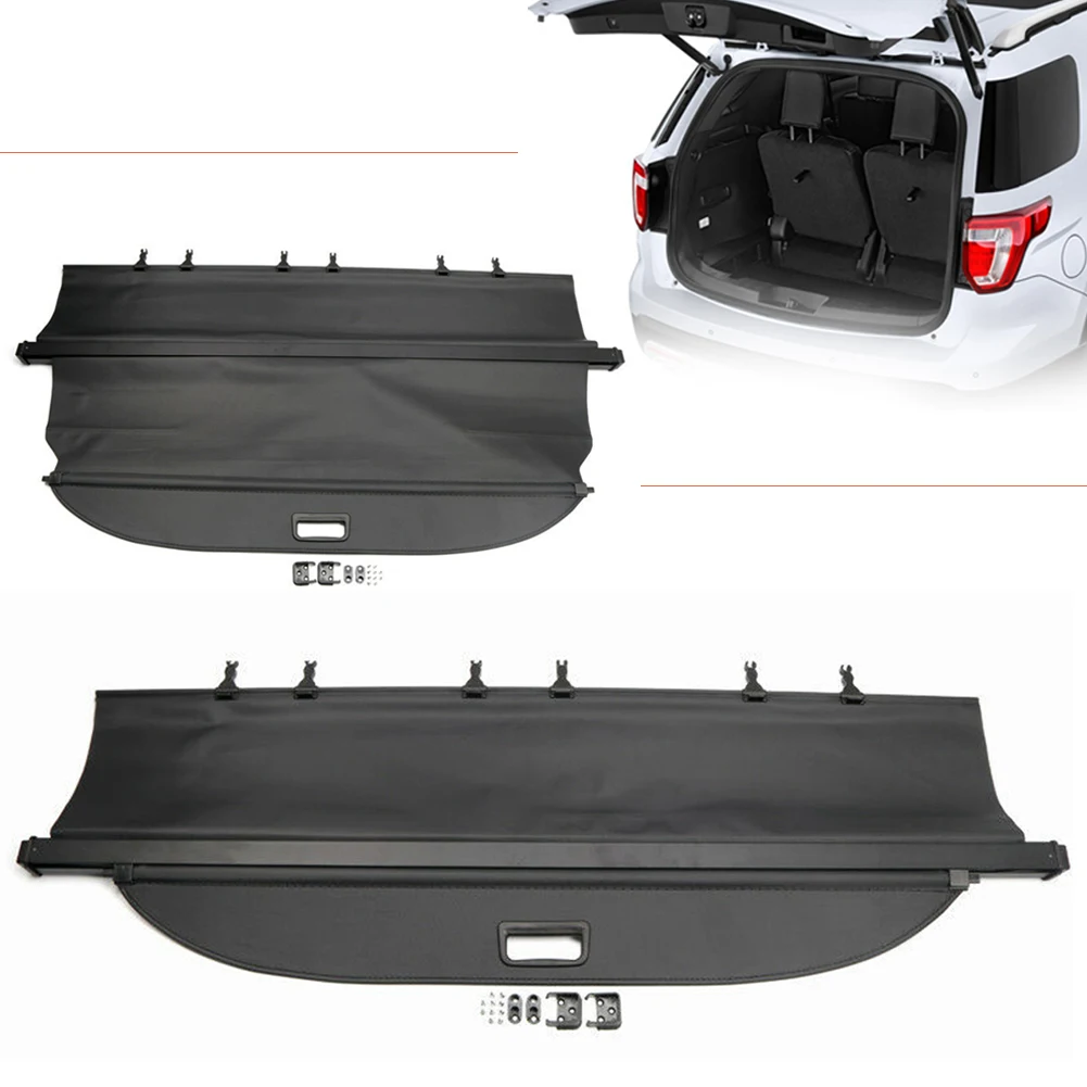 For Ford Explorer 2011-2018 Car Rear Trunk Cargo Cover Security Shield Shade Black 2011 2012 2013 2014 2015 2016 2017 2018