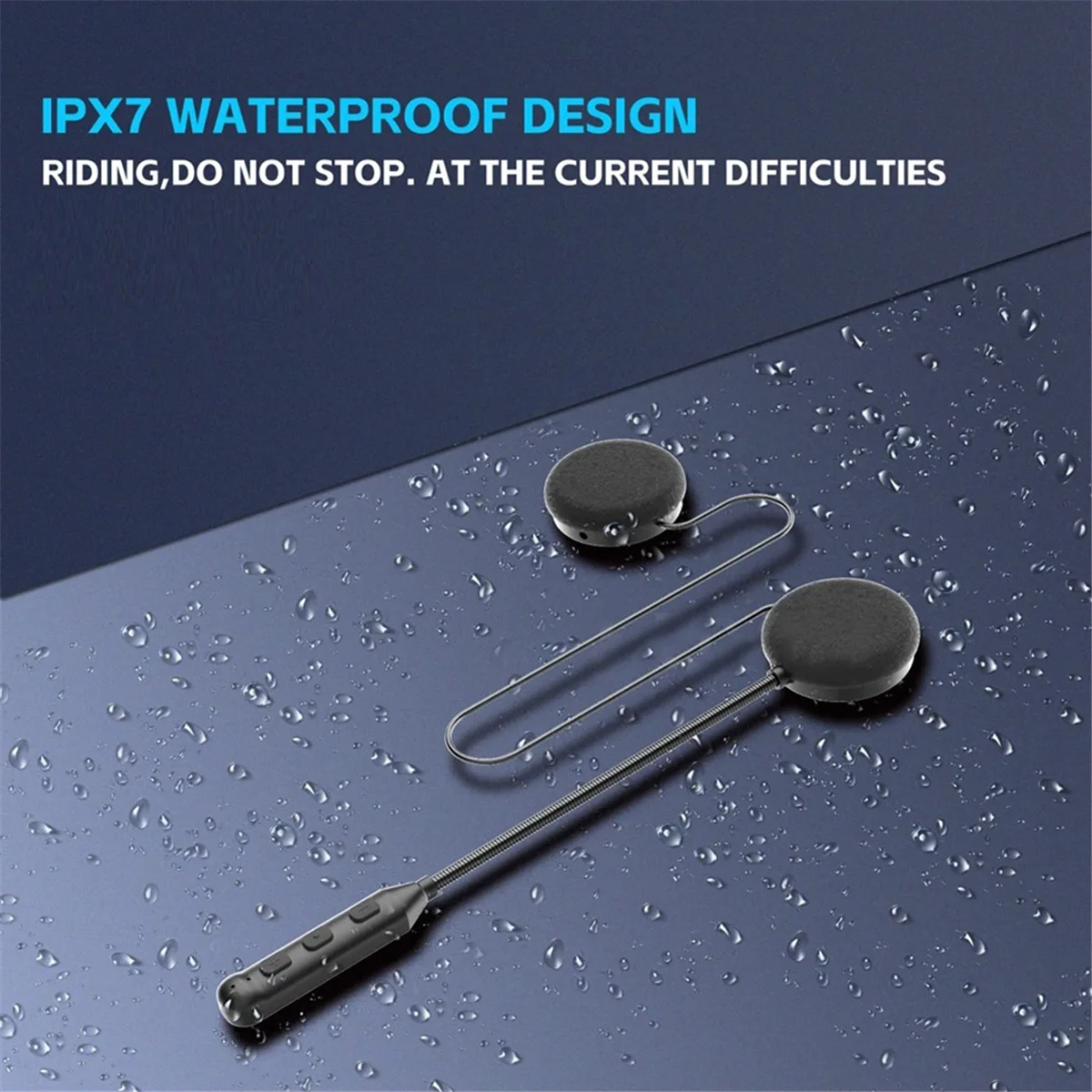 S1 بلوتوث 5.3 دراجة نارية خوذة سماعات سماعة BT اللاسلكية موتو ستيريو البيني يدوي بطارية طويلة