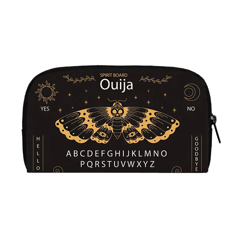 Hallween Ouija Boards portafoglio lungo stregoneria Magic Money Coin Bag scheletro Spider Ghost Pumpkin Bat Purse ID sacchetti di carta di credito