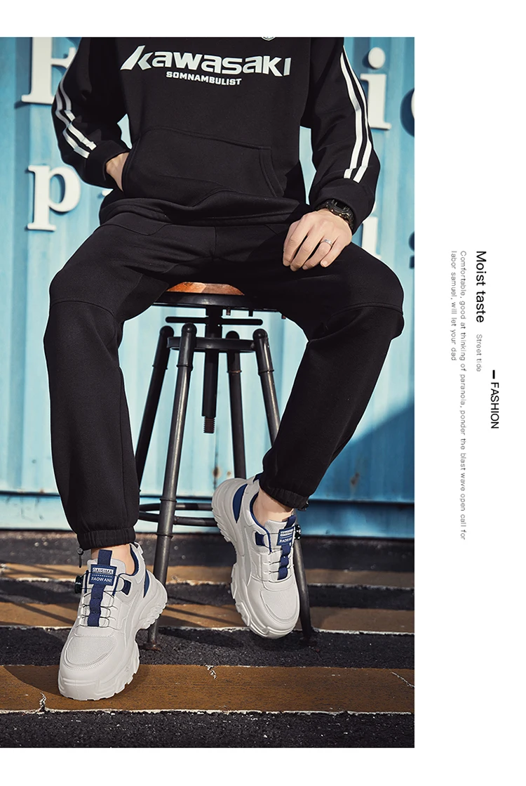2026 Frühling Neue Sportschuhe für Herren, Dicksohlige Sportliche Koreanische Freizeitschuhe im Dad-Stil, Atmungsaktive Niedrige Laufschuhe, Vielseitig – Detail 3