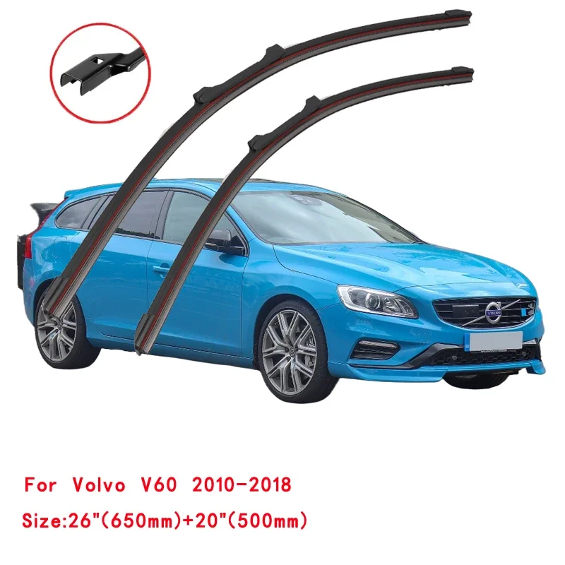 For VOLVO V60 Rdesign 2011 2012 2013 2014 2015 2016 2017 2018 Cleaning Windscreen Windshield Accessories Car Front Wiper Blade