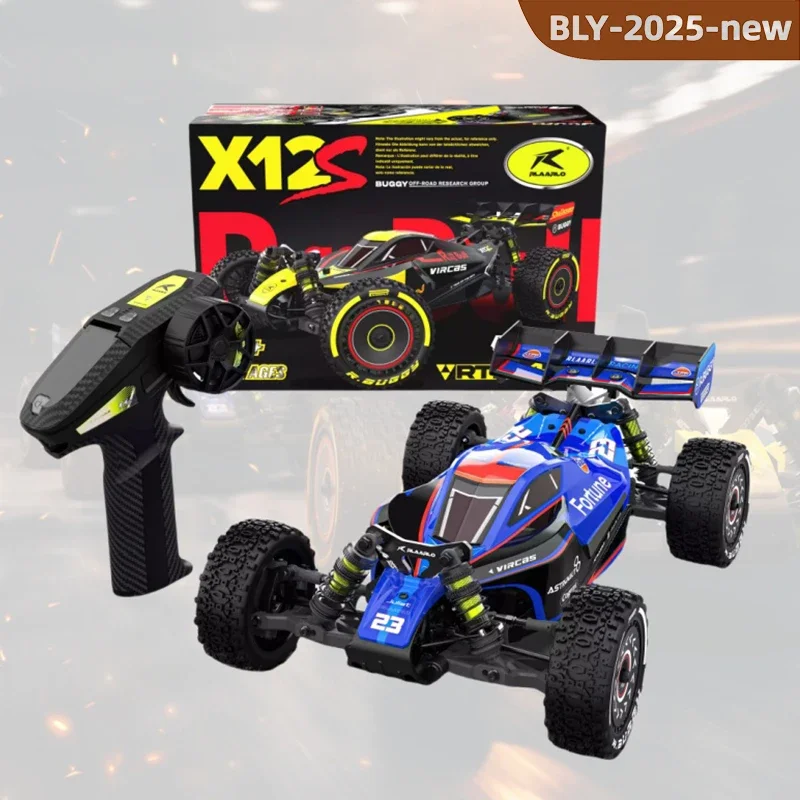 New 1/12 brushless racing car Rlaarlo X12s 80km+ RC car high speed Rtr off-road aluminum chassis boy toy New Year gift