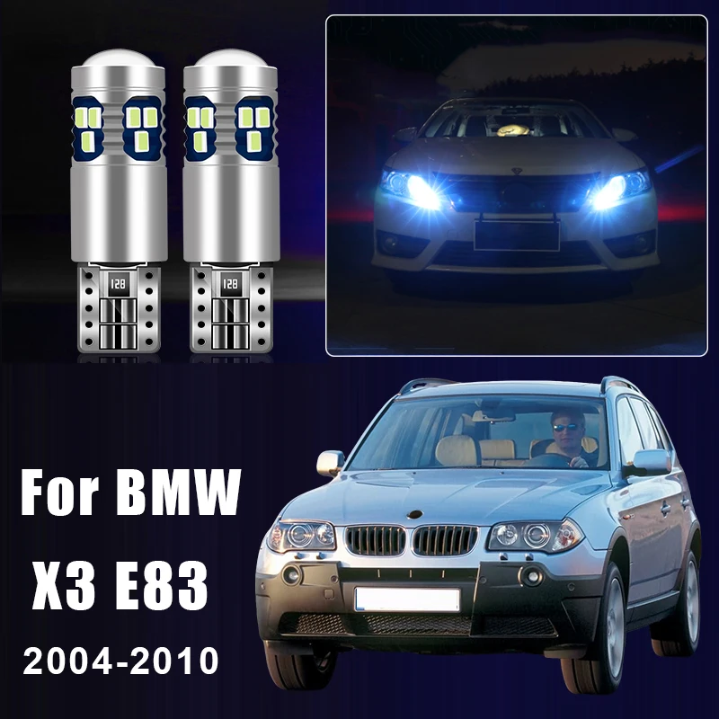 For BMW X3 E83 2004 2005 2006 2007 2008 2009 2010 2pcs W5W T10 LED Canbus 168 194 Car Position Parking Light Accessories