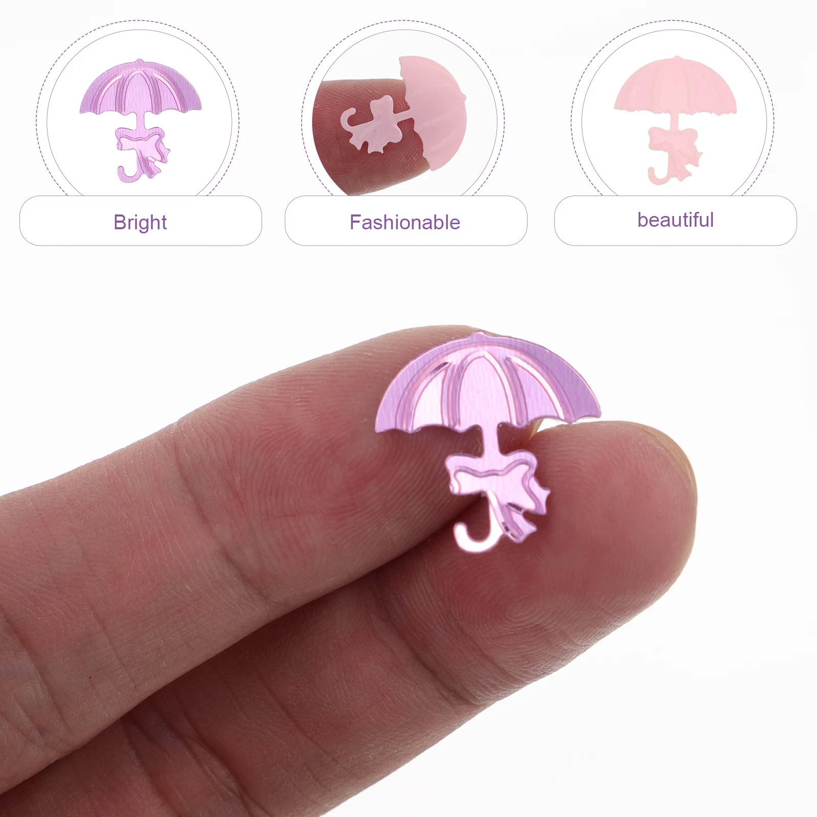

Bright Umbrella Shape Plastic Resin Confetti Baby Shower Party Decor nament Accessories Wedding Celebrations