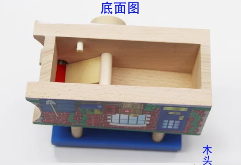 12*7*10 センチメートル木製線路ログシーンアクセサリー積載機子供のおもちゃ子供の列車輸送トラックのおもちゃ
