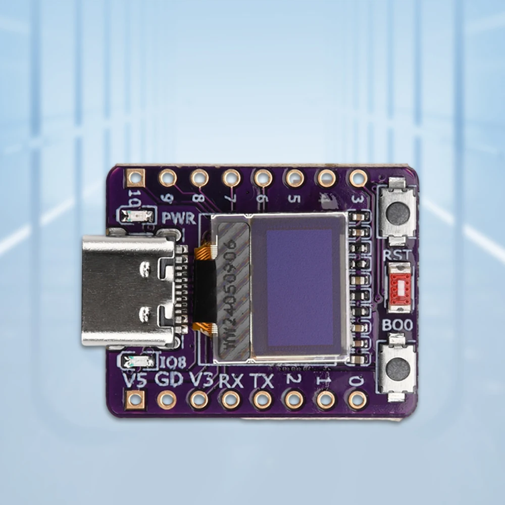 ESP32-C3 OLED Module 0.42Inch White Light Display Support 2.4GHz Wifi Bluetooth5.0 Electronic Development Board Type-C Interface