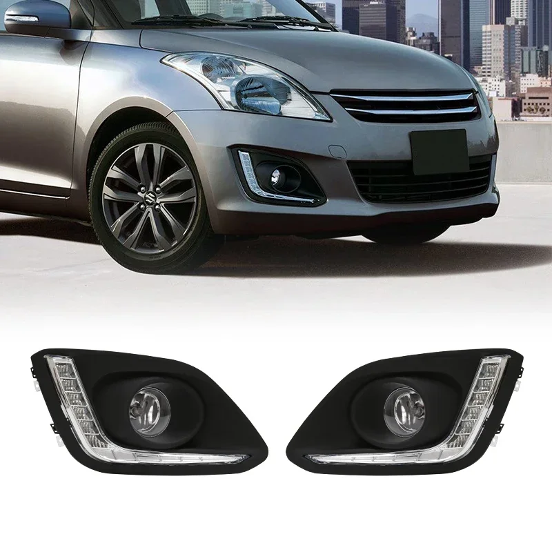 

LED Fog Lamp Car Accessories For Suzuki Swift 2014 2015 2016 DRL Daytime Running Light Front Bumper Driving Lamp Assembly 12V