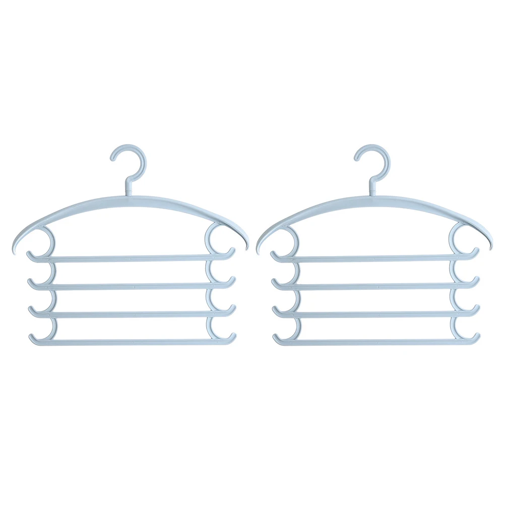 

2Pcs Non Plastic Clothes Hanger Strong Wardrobe Accessories Pants Storage Rack Scarf Hanger Trackless Drying